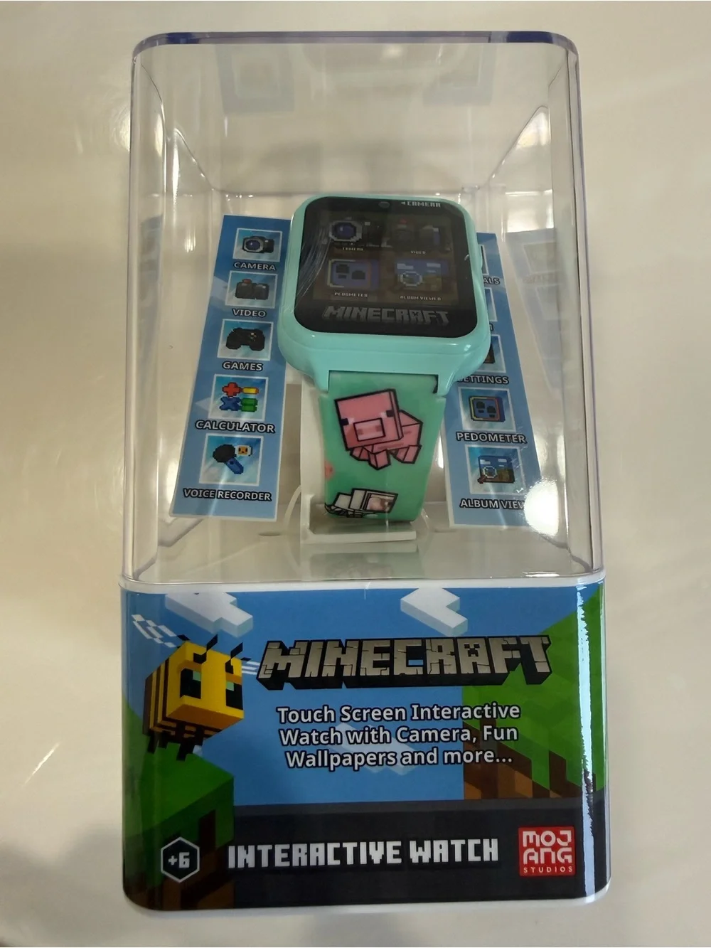 New Minecraft Interactive Touchscreen Kids Watch - Mint Green